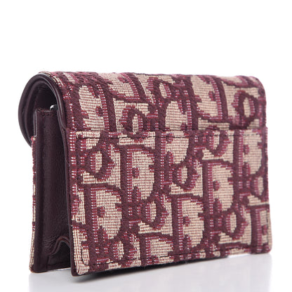 Christian Dior Oblique Saddle Card Holder Bordeaux 3 of 8