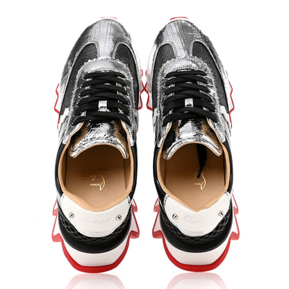 Christian Louboutin Cracked Nappa Calfskin Mens Loubishark Sneakers 41 Multicolor 2 of 11