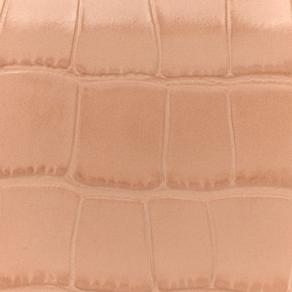 Balenciaga Shiny Calfskin Crocodile Embossed Hourglass Chain Bag Nude Beige 8 of 10