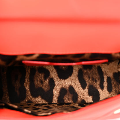 Dolce & Gabbana Calfskin Quilted Small Miss Sicily Satchel Red 5 of 9