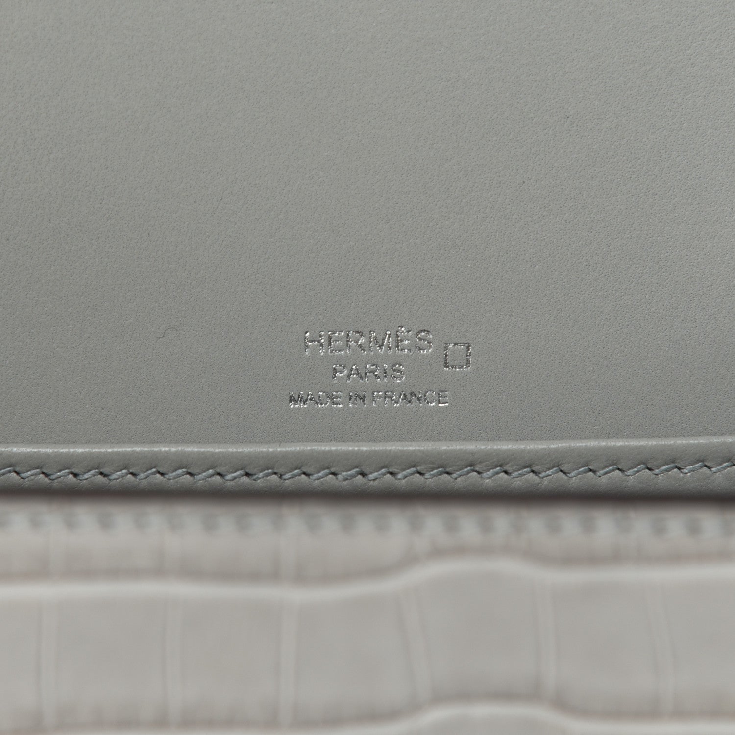 Hermes Matte Alligator Lizard Mini Sac Roulis Ombre Gris Perle 6 of 16