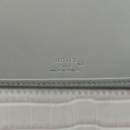 Hermes Matte Alligator Lizard Mini Sac Roulis Ombre Gris Perle 6 of 16