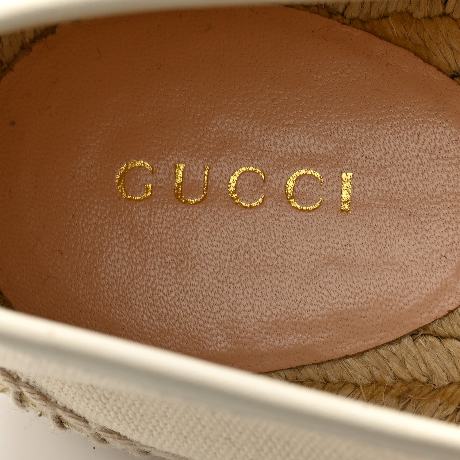 Gucci Canvas Logo Espadrilles 39 Greggio 39.5 White 6 of 11