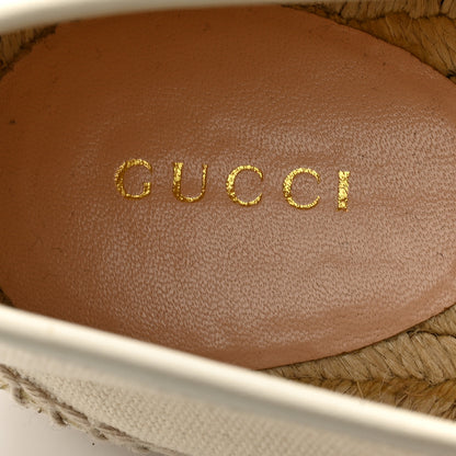 Gucci Canvas Logo Espadrilles 39 Greggio 39.5 White 6 of 11