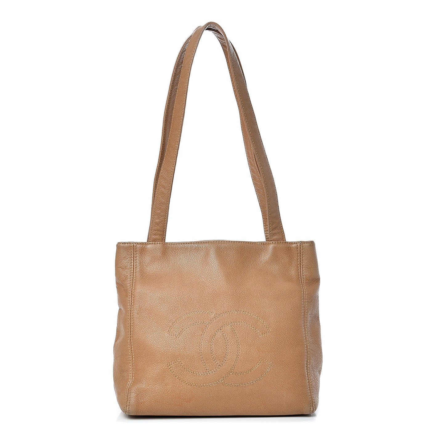 Calfskin CC Small Tote Beige