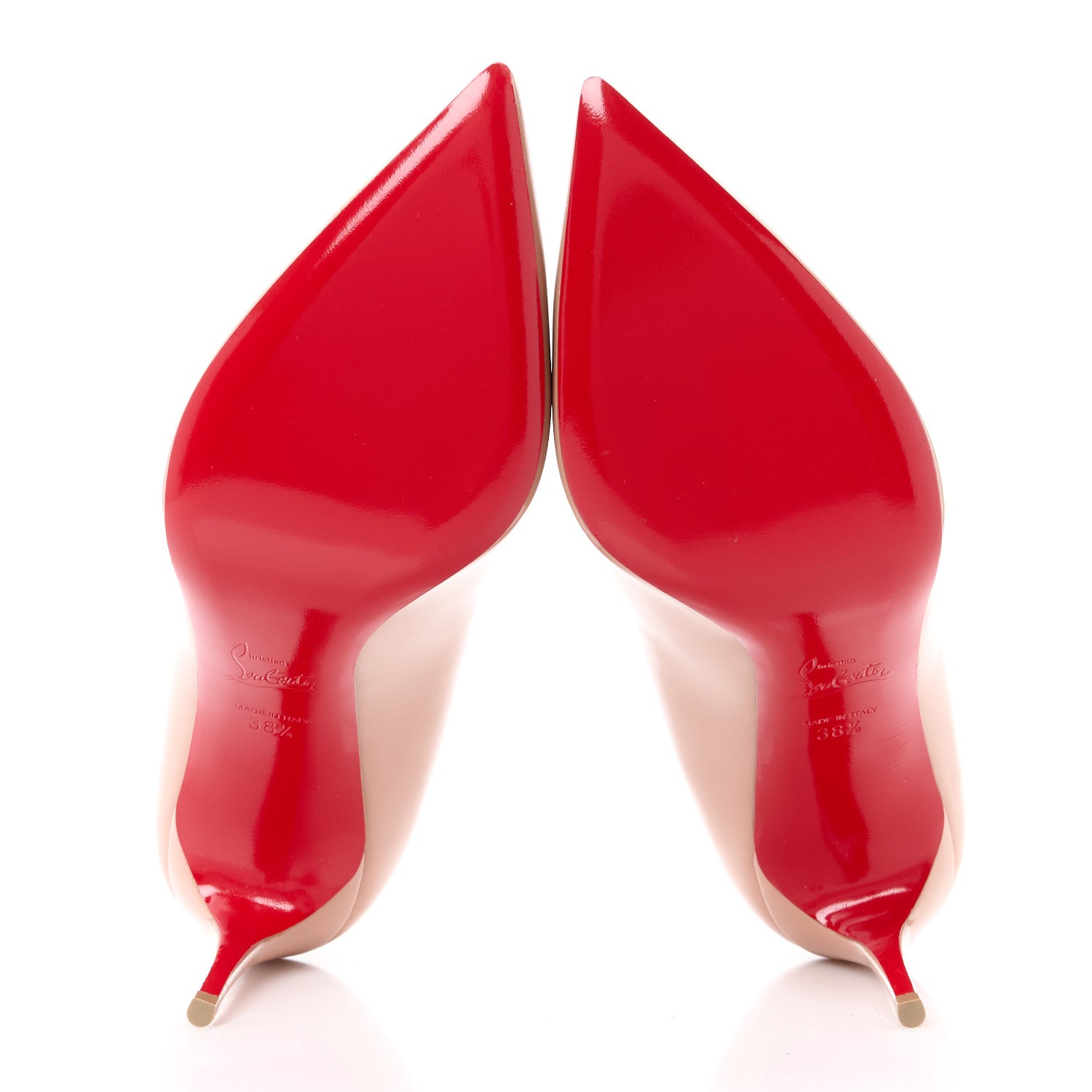 Christian Louboutin Patent Pigalle Follies 85 Pumps 38.5 Nude 5 of 10