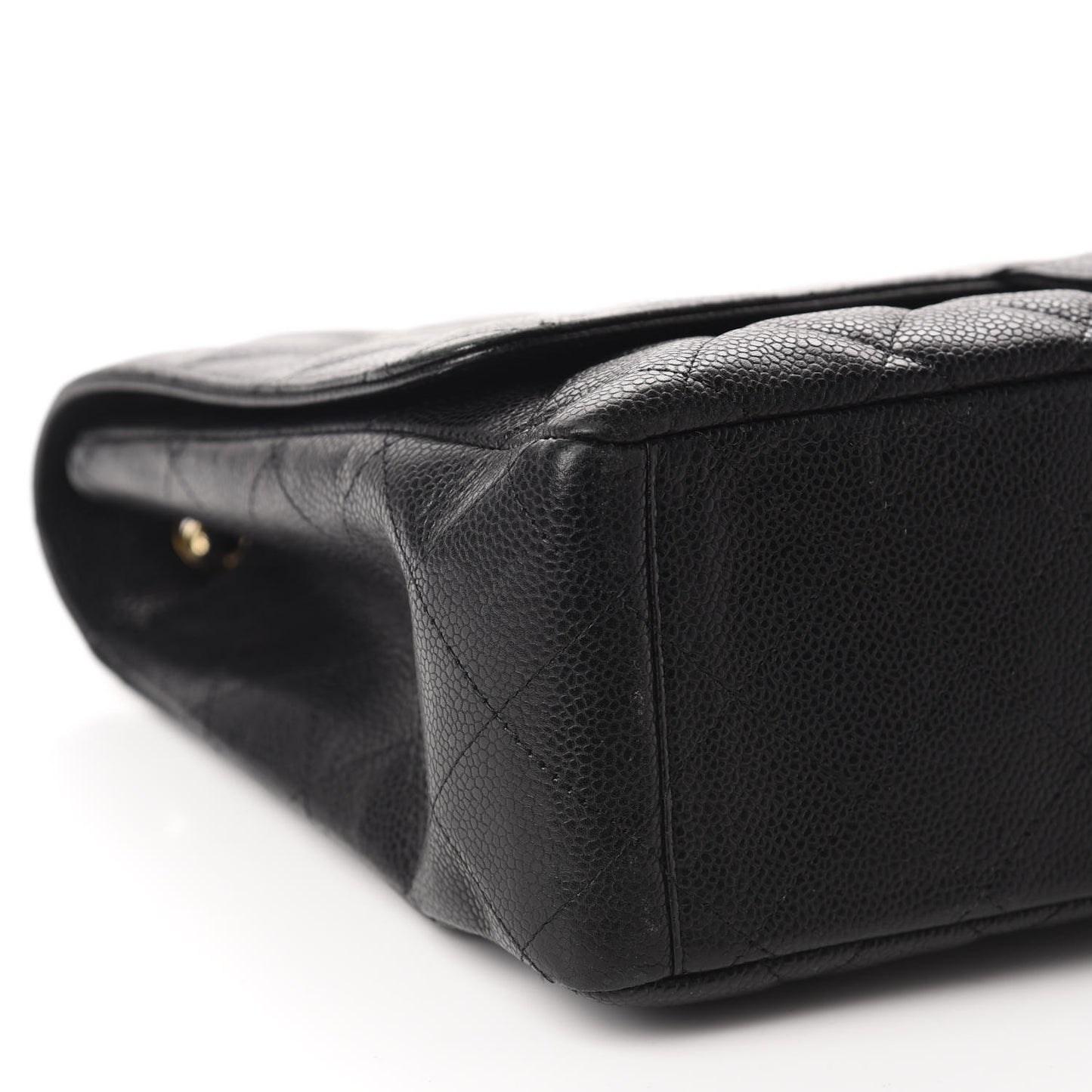 Caviar Quilted Maxi Single Flap Black