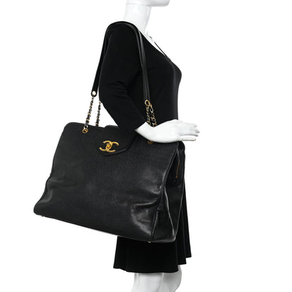 Chanel Caviar XL Weekender Bag Black 2 of 10