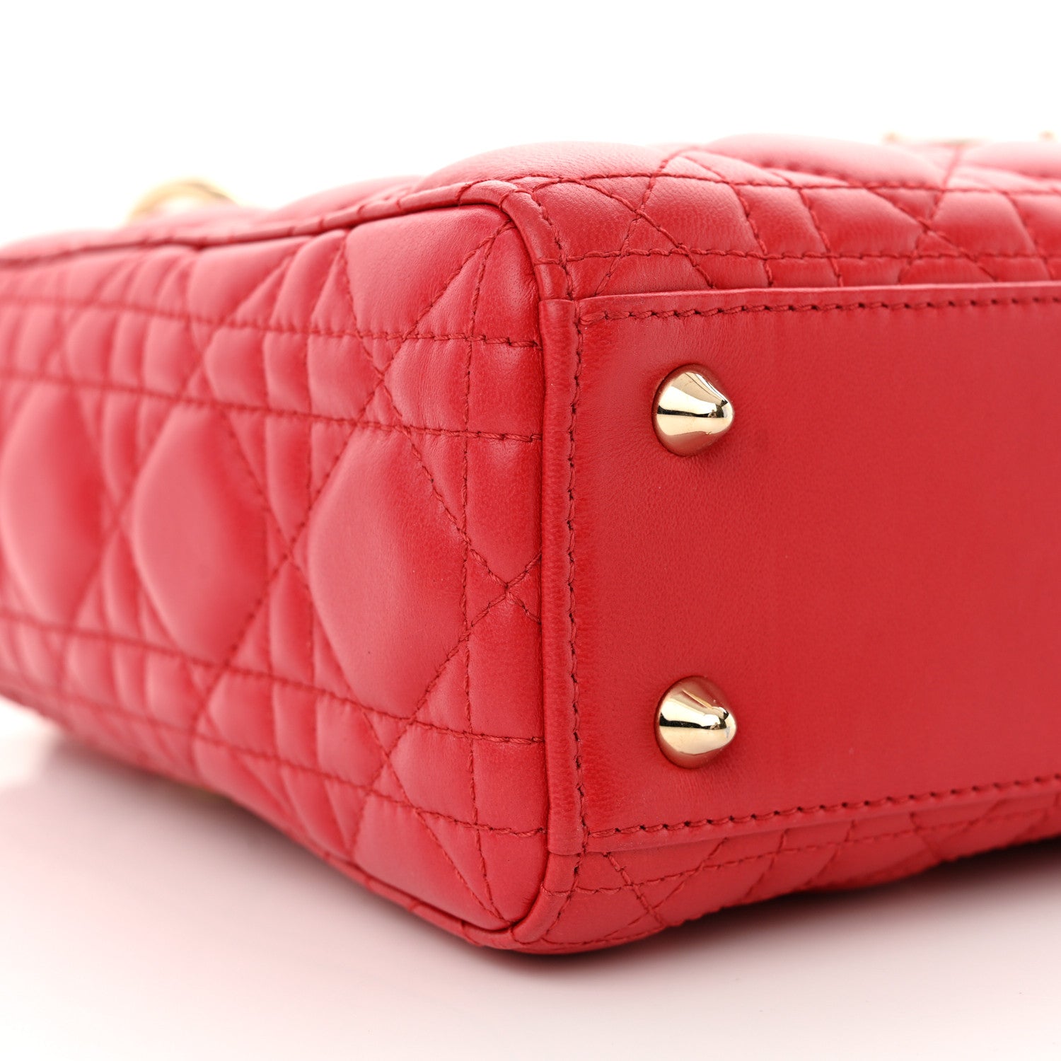 Christian Dior Lambskin Cannage Small Lucky Badges My Lady Dior Warm Fuschia 9 of 15