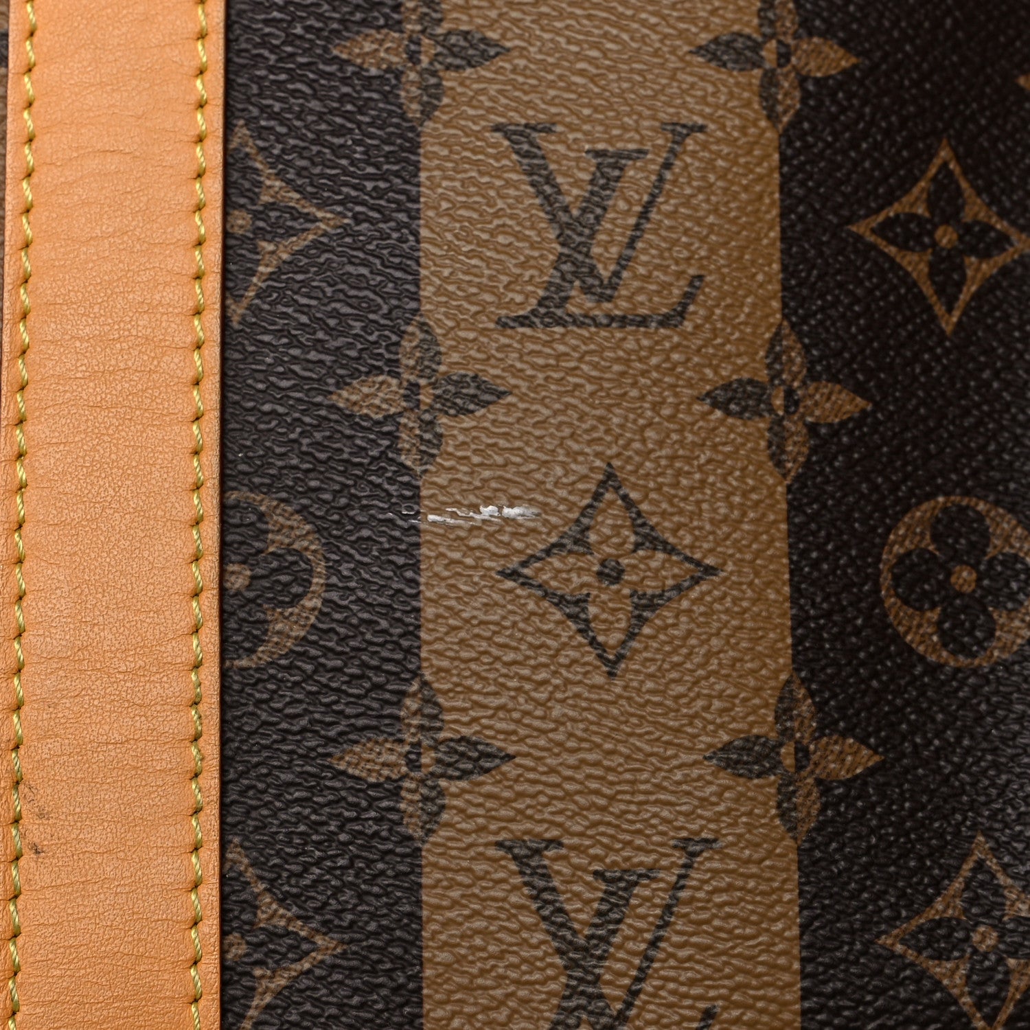 Louis Vuitton X NIGO Reverse Monogram Stripe Keepall Bandouliere 50 Brown 14 of 17