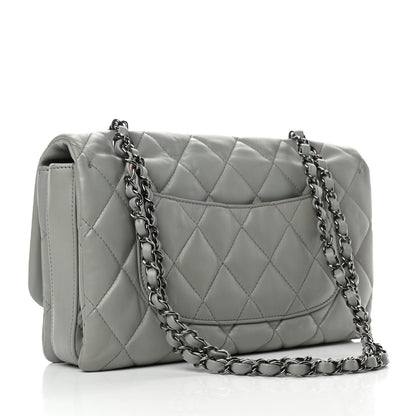 Chanel Lambskin Quilted Large Chanel 3 Flap Bag Grey 3 of 10