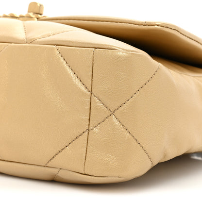 Chanel Metallic Goatskin Quilted Medium Chanel 19 Flap Gold 8 of 10