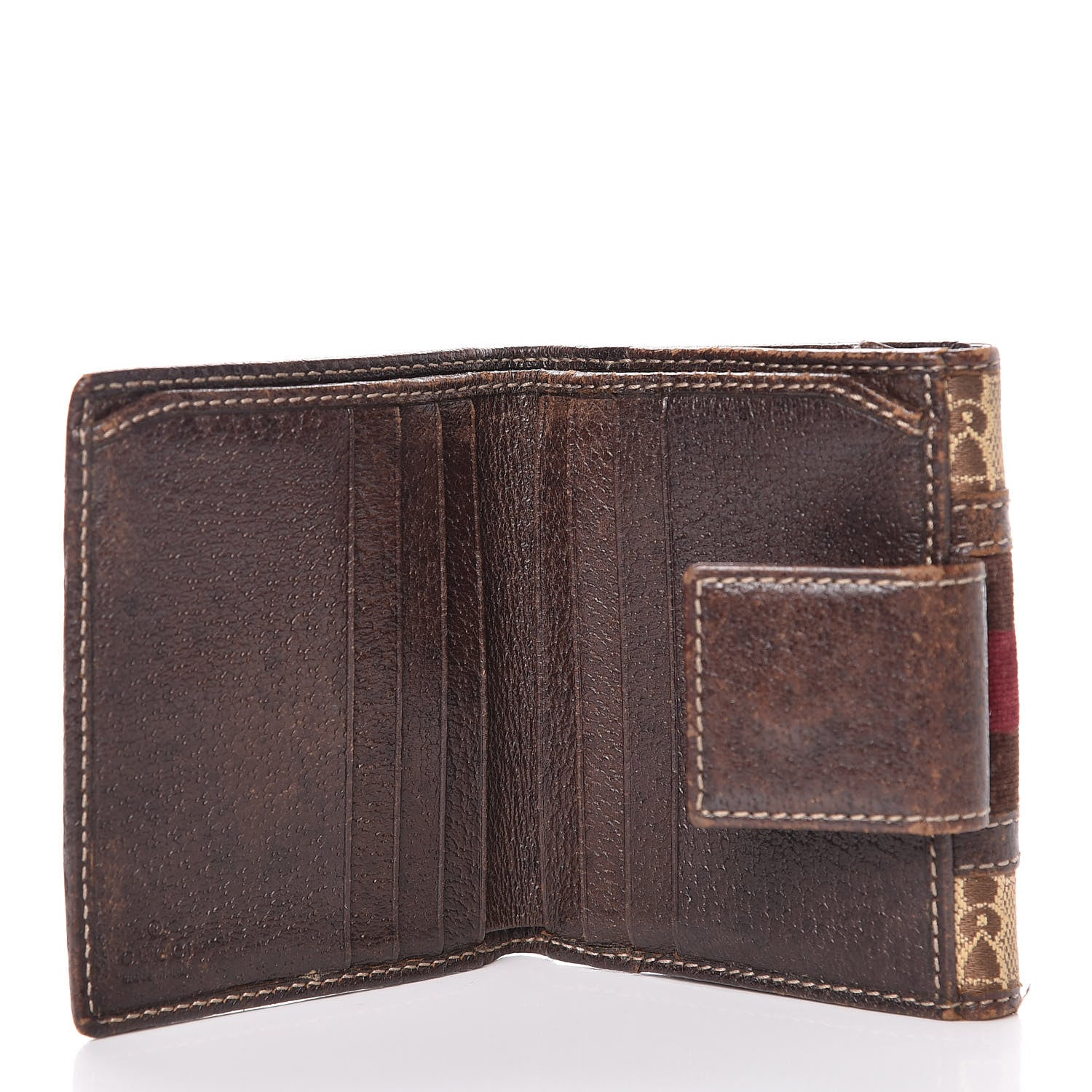 Gucci Horsebit Canvas Treasure Compact Wallet Dark Brown 5 of 18