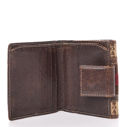 Gucci Horsebit Canvas Treasure Compact Wallet Dark Brown 5 of 18