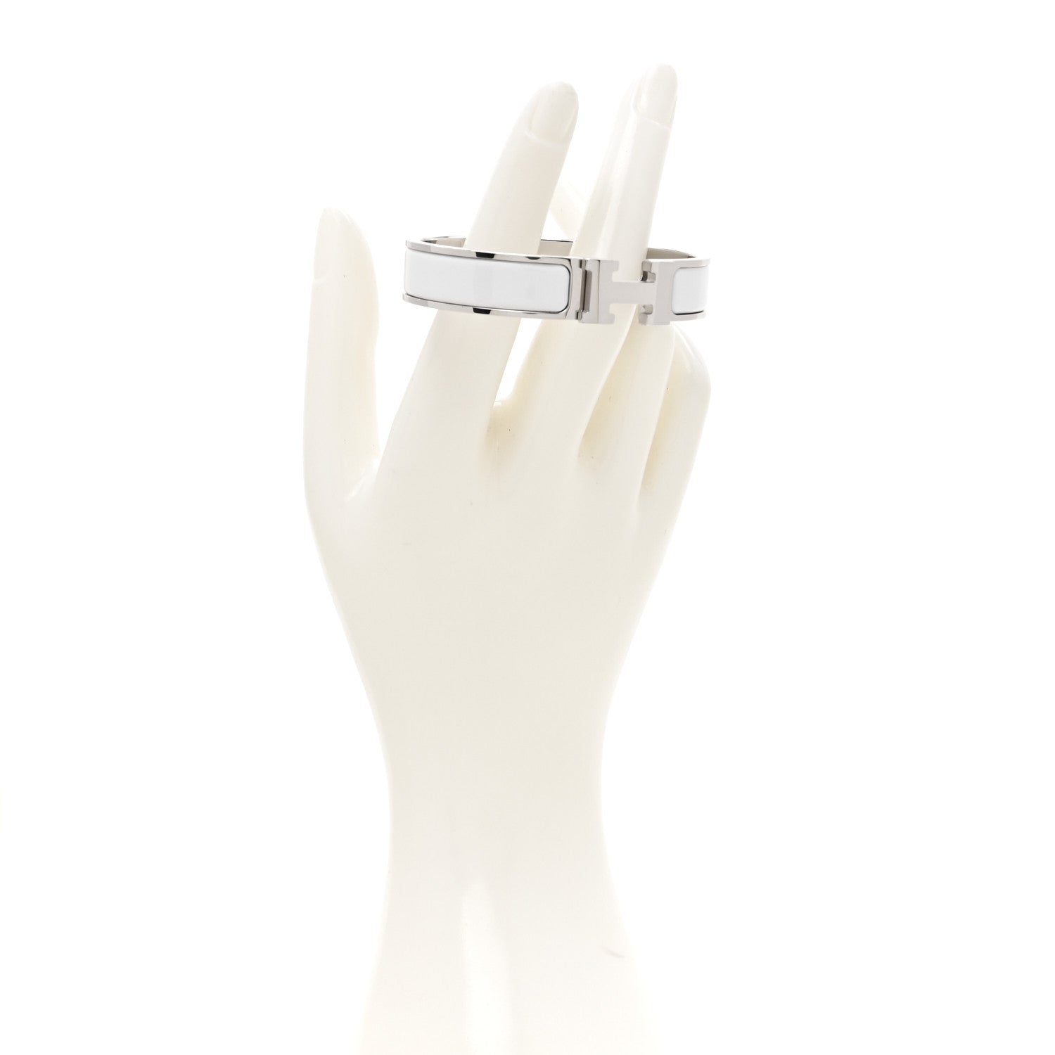 Hermes Enamel Narrow Clic Clac H Bracelet PM White 2 of 6