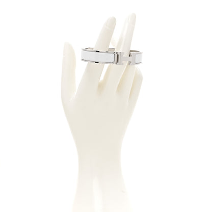 Hermes Enamel Narrow Clic Clac H Bracelet PM White 2 of 6