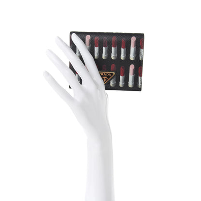 Prada Saffiano Lipstick Print Bi-Fold Wallet Black 2 of 7
