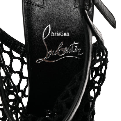 Christian Louboutin Kid Resille Plougesta Alta 150 Sandals 37 Black 6 of 7