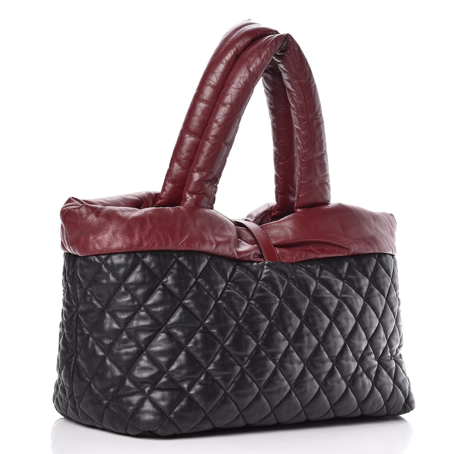 Chanel Lambskin Quilted Medium Coco Cocoon Reversible Tote Black 4 of 21