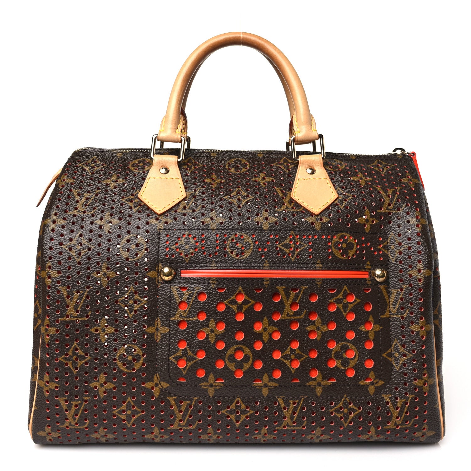 Louis Vuitton Monogram Perforated Speedy 30 Orange 1 of 9