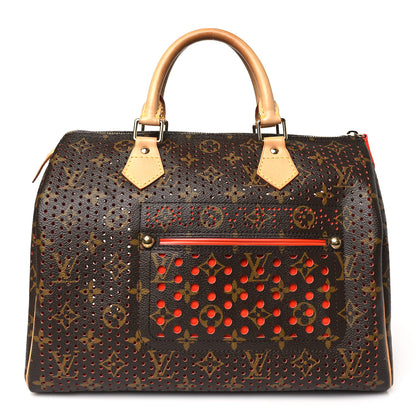 Louis Vuitton Monogram Perforated Speedy 30 Orange 1 of 9