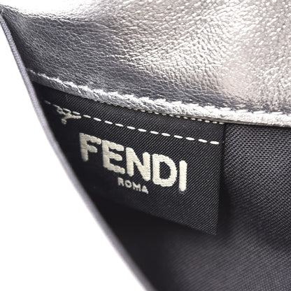 Fendi Vitello Catalan Mirror Flowerland Tube Wallet On Chain Argento 7 of 7