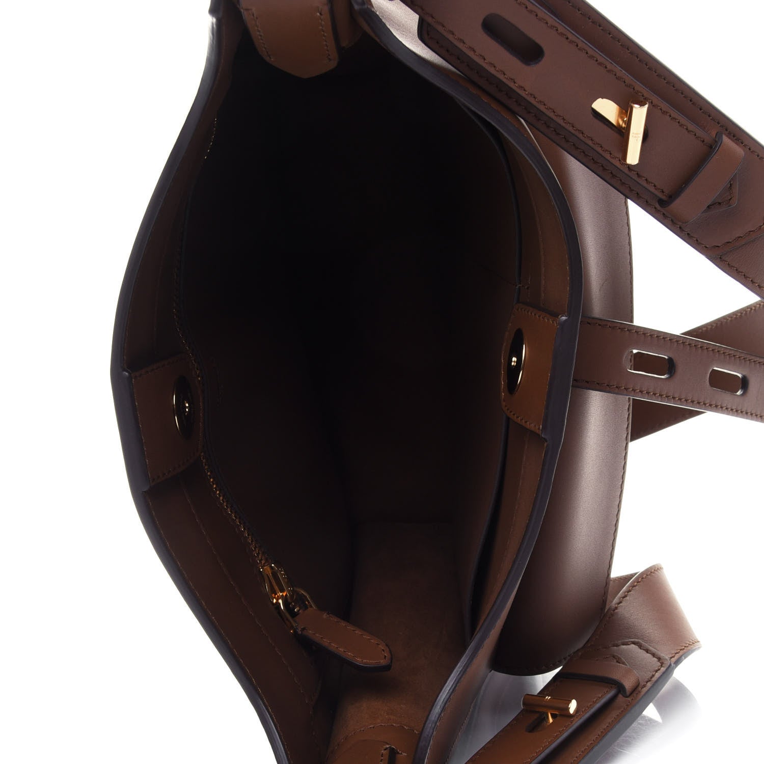 Tom Ford Calfskin T Twist Crossbody Bag Brown 4 of 4