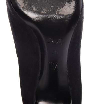 Louis Vuitton Suede Monogram Uniformes Cap Toe Chelsea 75mm Ankle Boots 41 Black 8 of 15