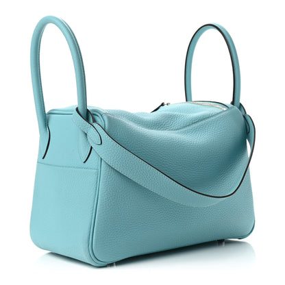 Hermes Taurillon Clemence Lindy 26 Bleu Atoll 3 of 12