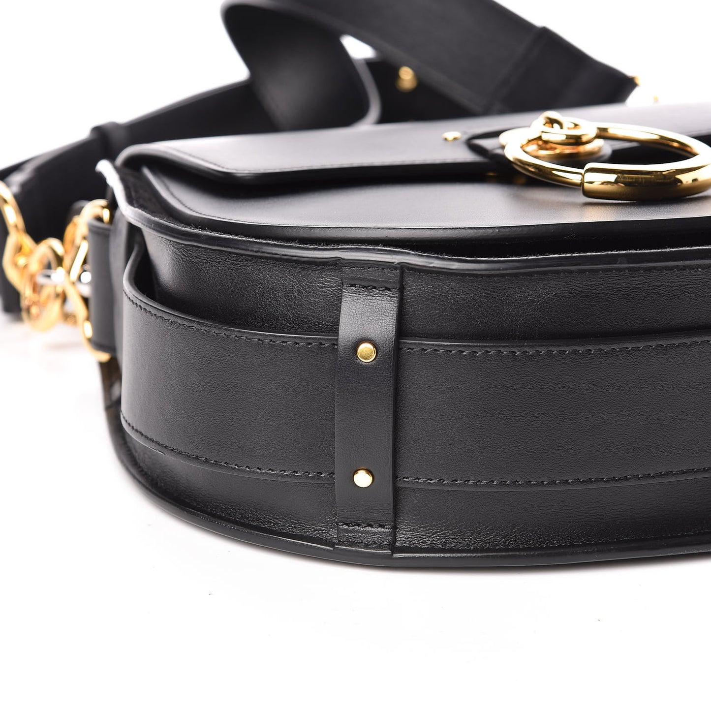 Calfskin Suede Large Tess Bag Black