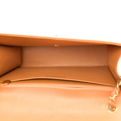 Chanel Caviar Stitched Jumbo Single Flap Orange 5 of 12