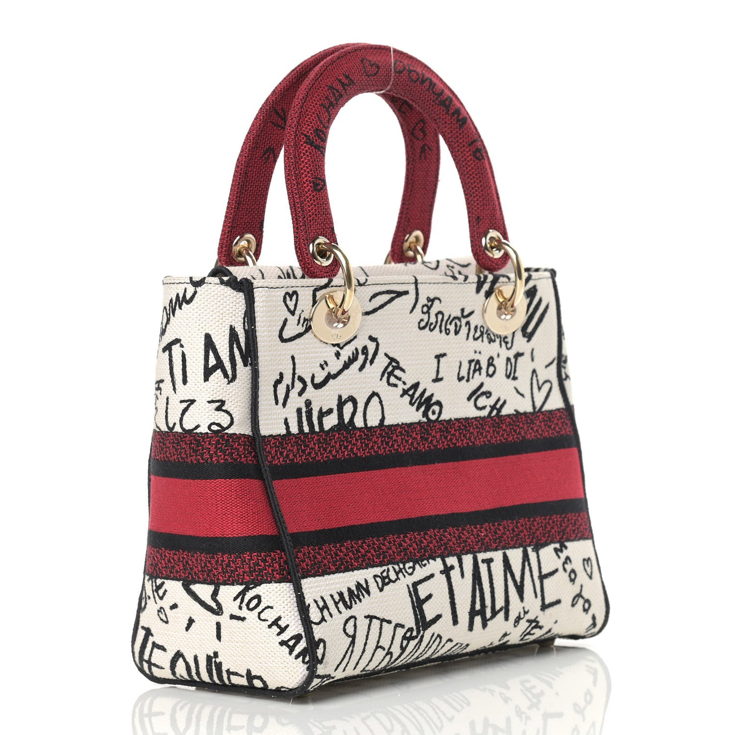 Canvas Medium DiorAmour Graffiti Lady D-Lite Latte