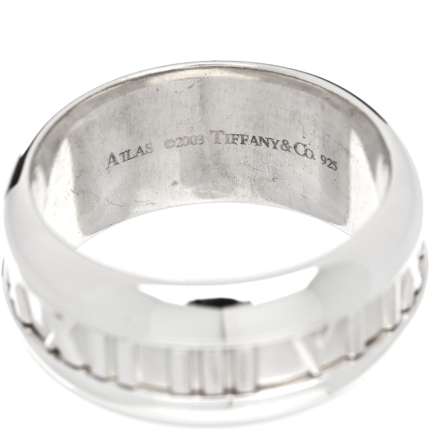 Tiffany Sterling Silver Atlas Band Ring 57 8 4 of 4