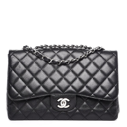 Chanel Caviar Quilted Jumbo Single Flap Black 1 of 8