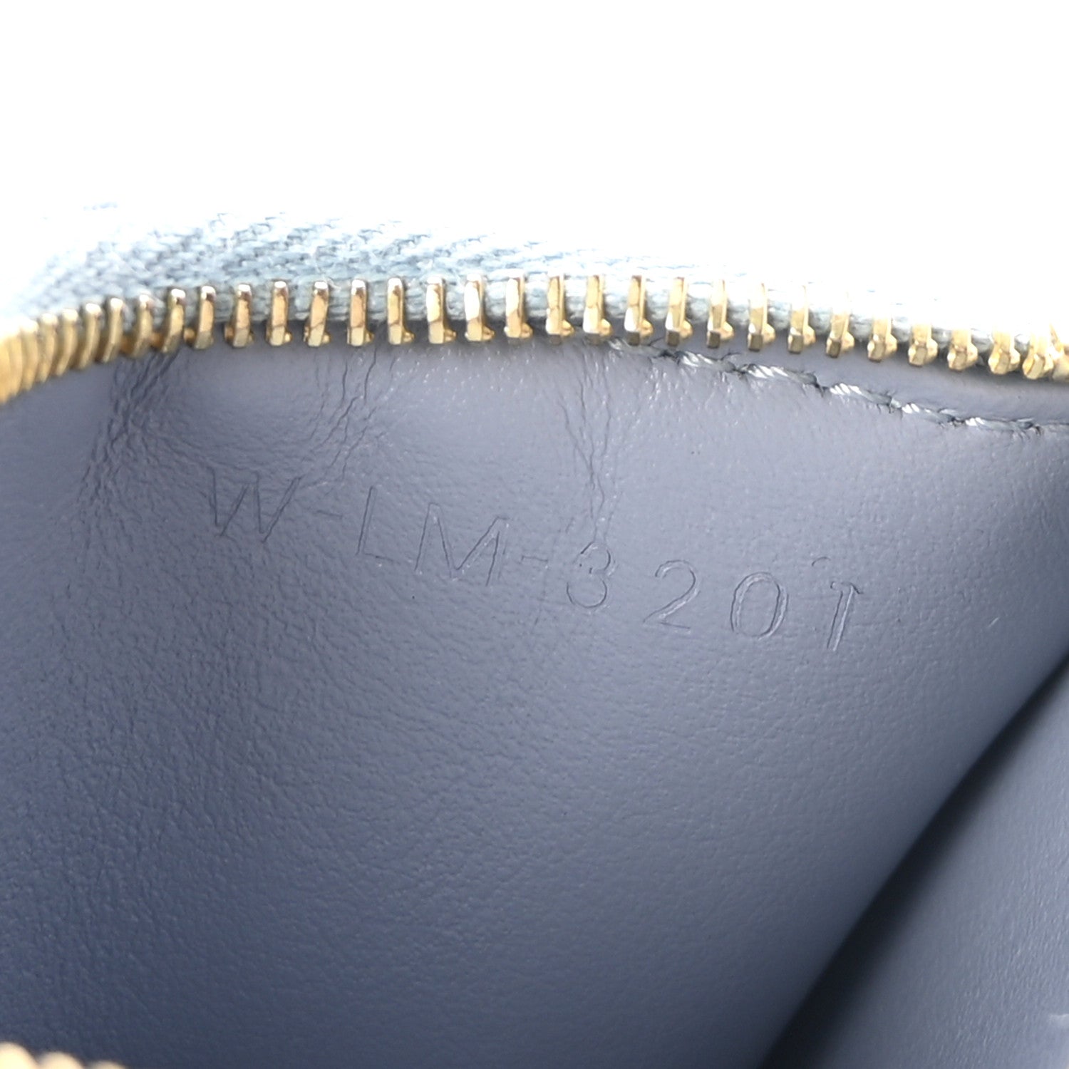 Celine Grained Calfskin Zipped Card Holder Arctic Blue 6 of 8