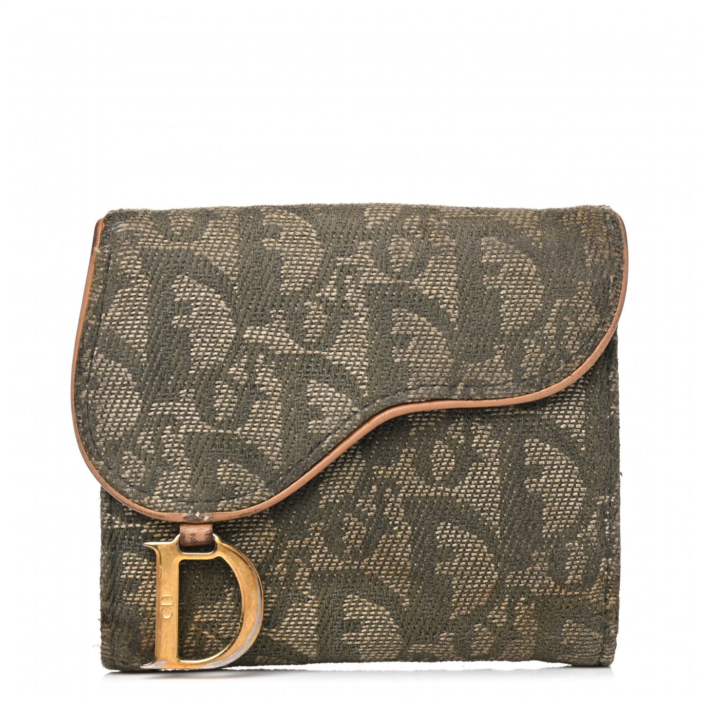 Monogram Compact Saddle Wallet Green