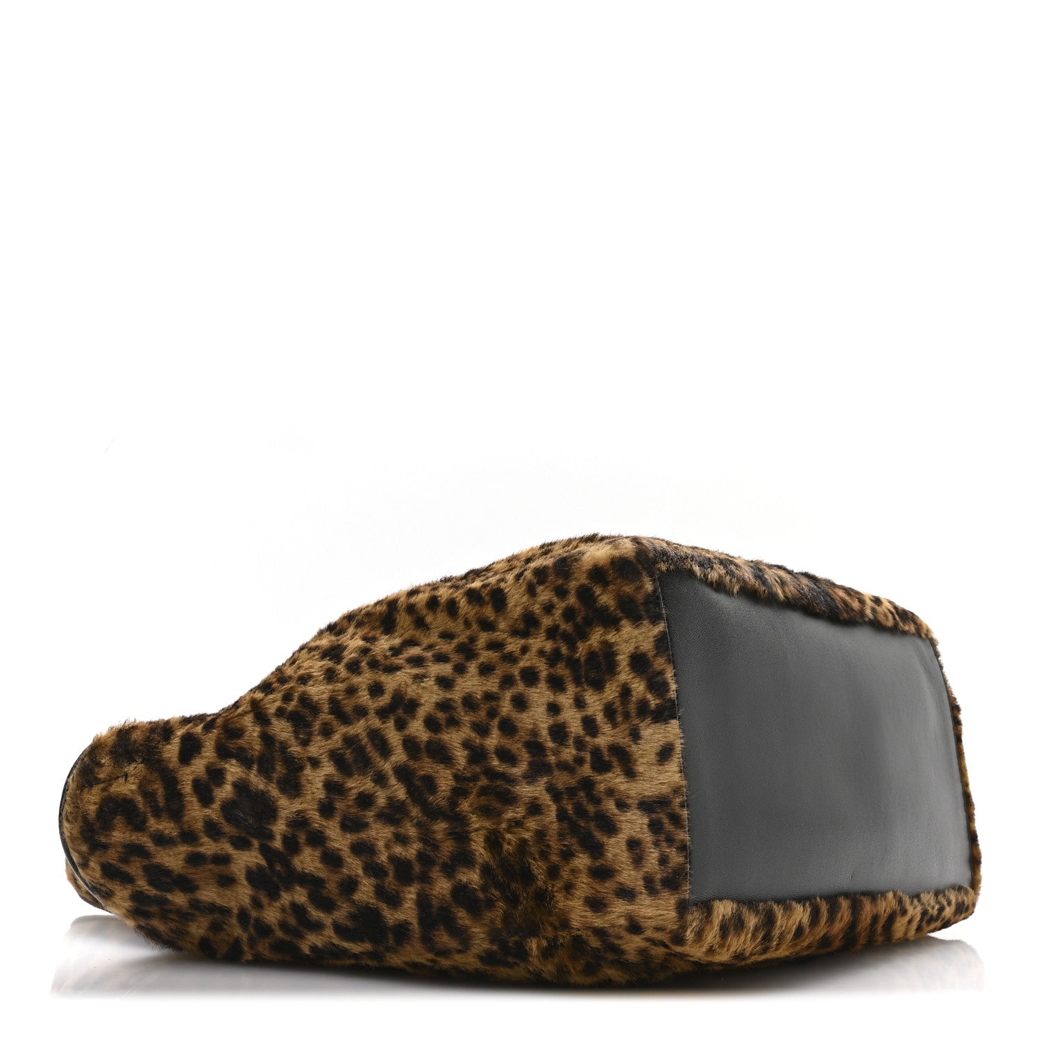 Saint Laurent Pony Hair Nappa Leopard Print Le 5 A 7 Bea Tote Earth Black 4 of 11