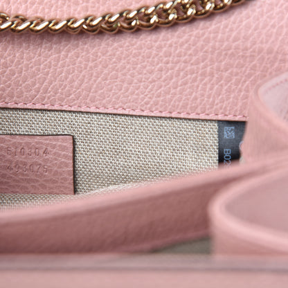 Gucci Dollar Calfskin Small Interlocking G Shoulder Bag Soft Pink 9 of 10