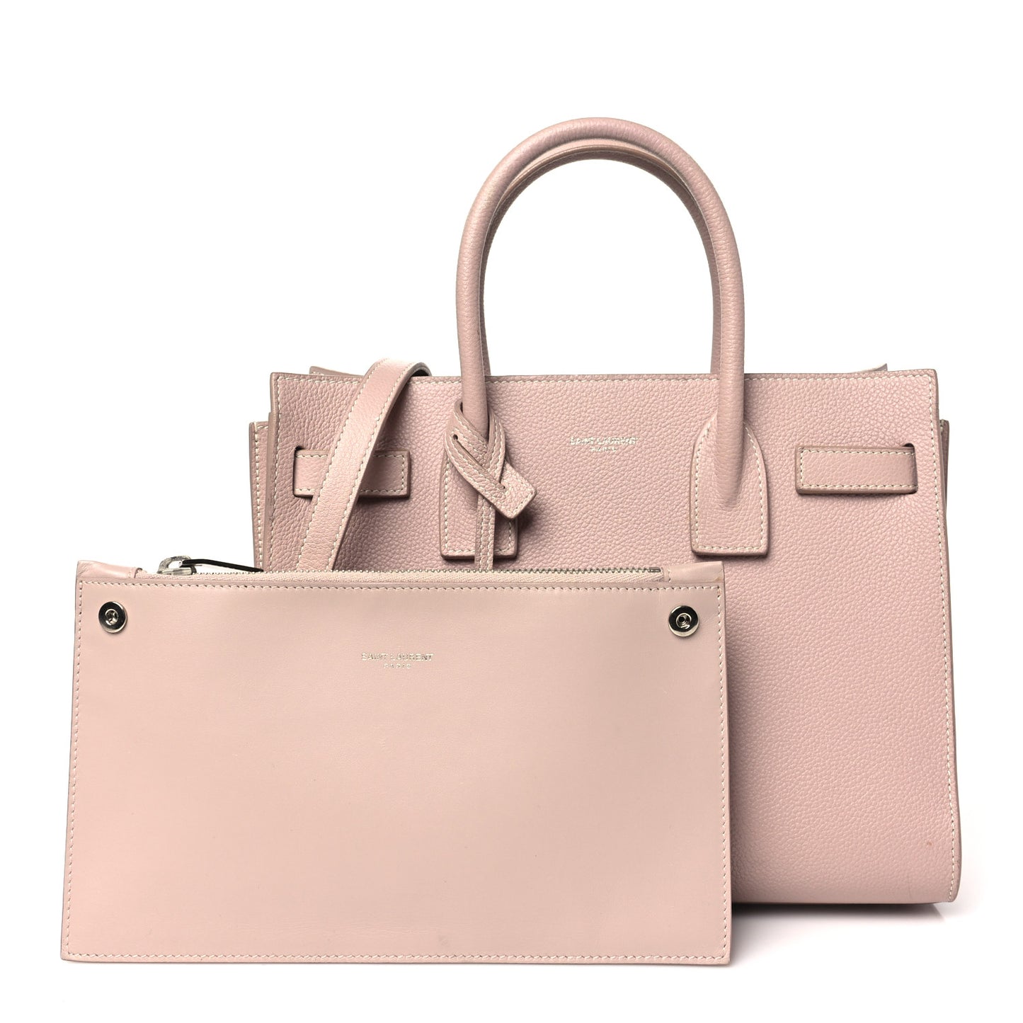 Grained Calfskin Baby Sac De Jour Souple Rose