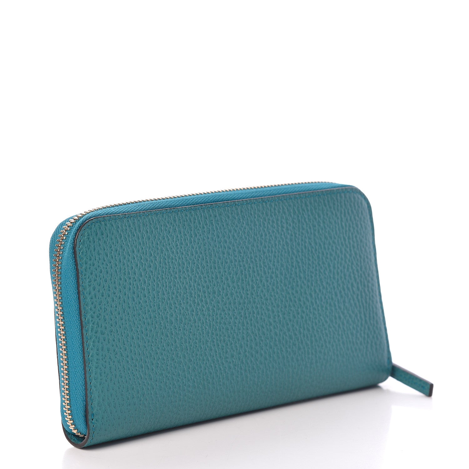 Gucci Dollar Calfskin GG Zip Around Wallet Deep Cobalt 3 of 8