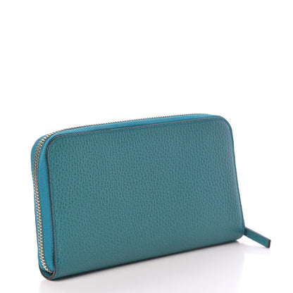 Gucci Dollar Calfskin GG Zip Around Wallet Deep Cobalt 3 of 8