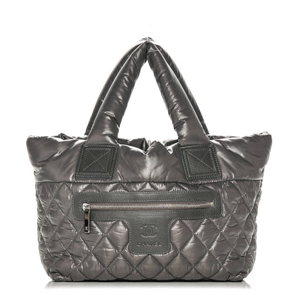 Chanel Nylon Quilted Small Coco Cocoon Reversible Tote Grey 1 of 8