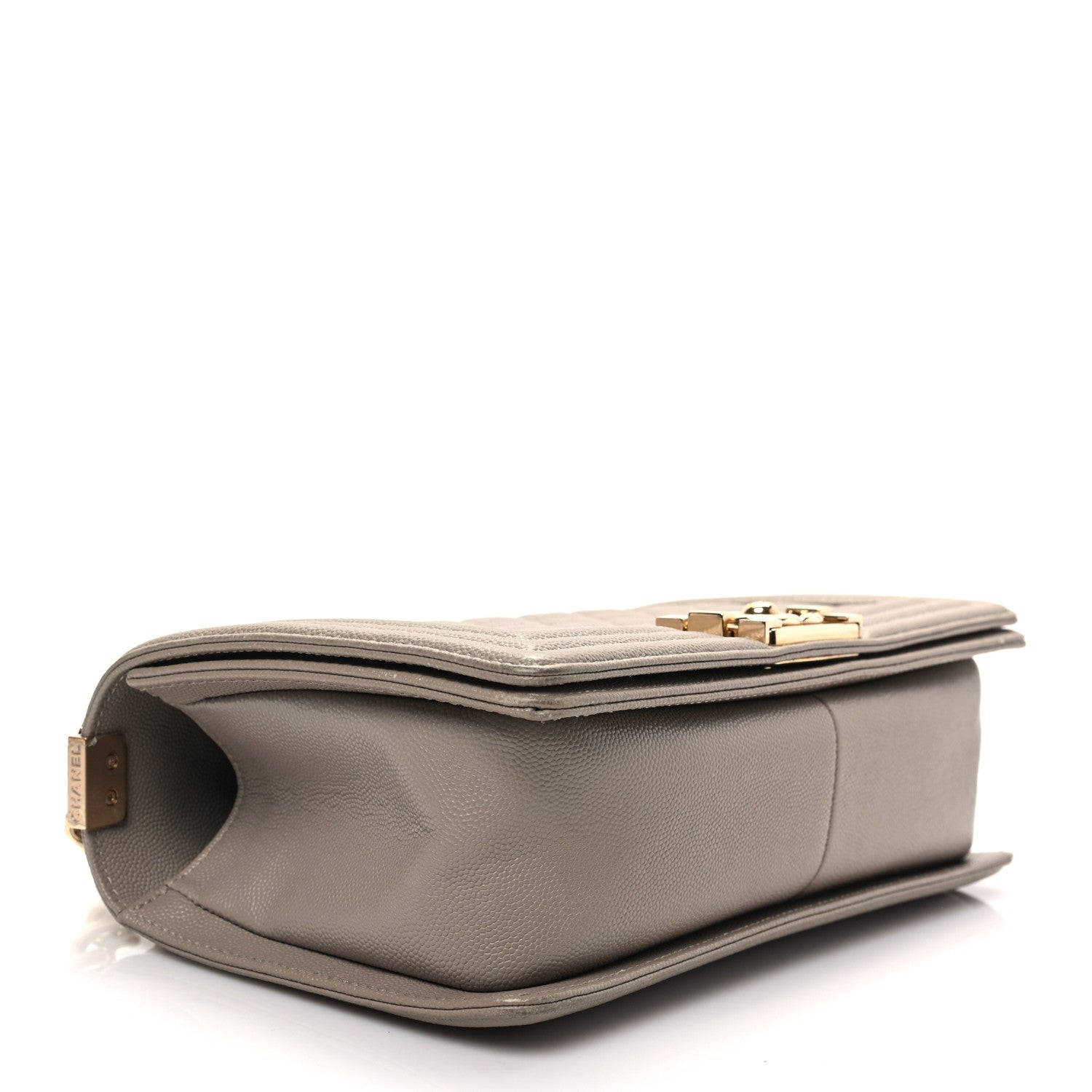 Chanel Caviar Quilted Medium Boy Flap Dark Beige 4 of 9
