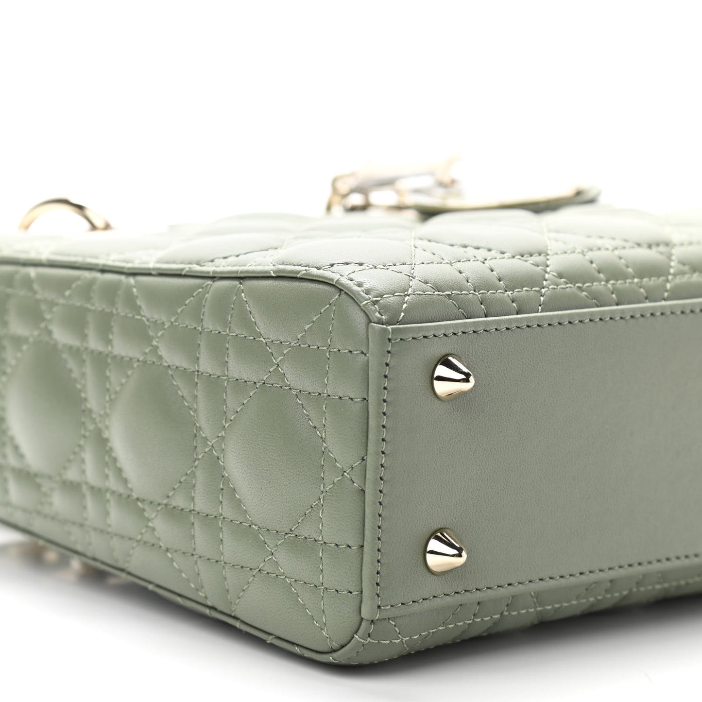 Lambskin Cannage Small My ABCDior Lady Dior Cedar Green