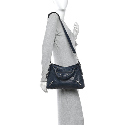 Balenciaga Agneau Giant 12 Silver Hardware Town Bleu Obscur 2 of 14
