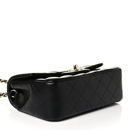 Chanel Lambskin Quilted Mini Rectangular Flap Black 3 of 6