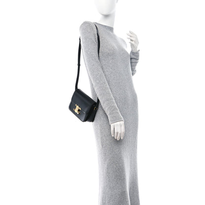 Celine Shiny Calfskin Small Triomphe Black 3 of 17