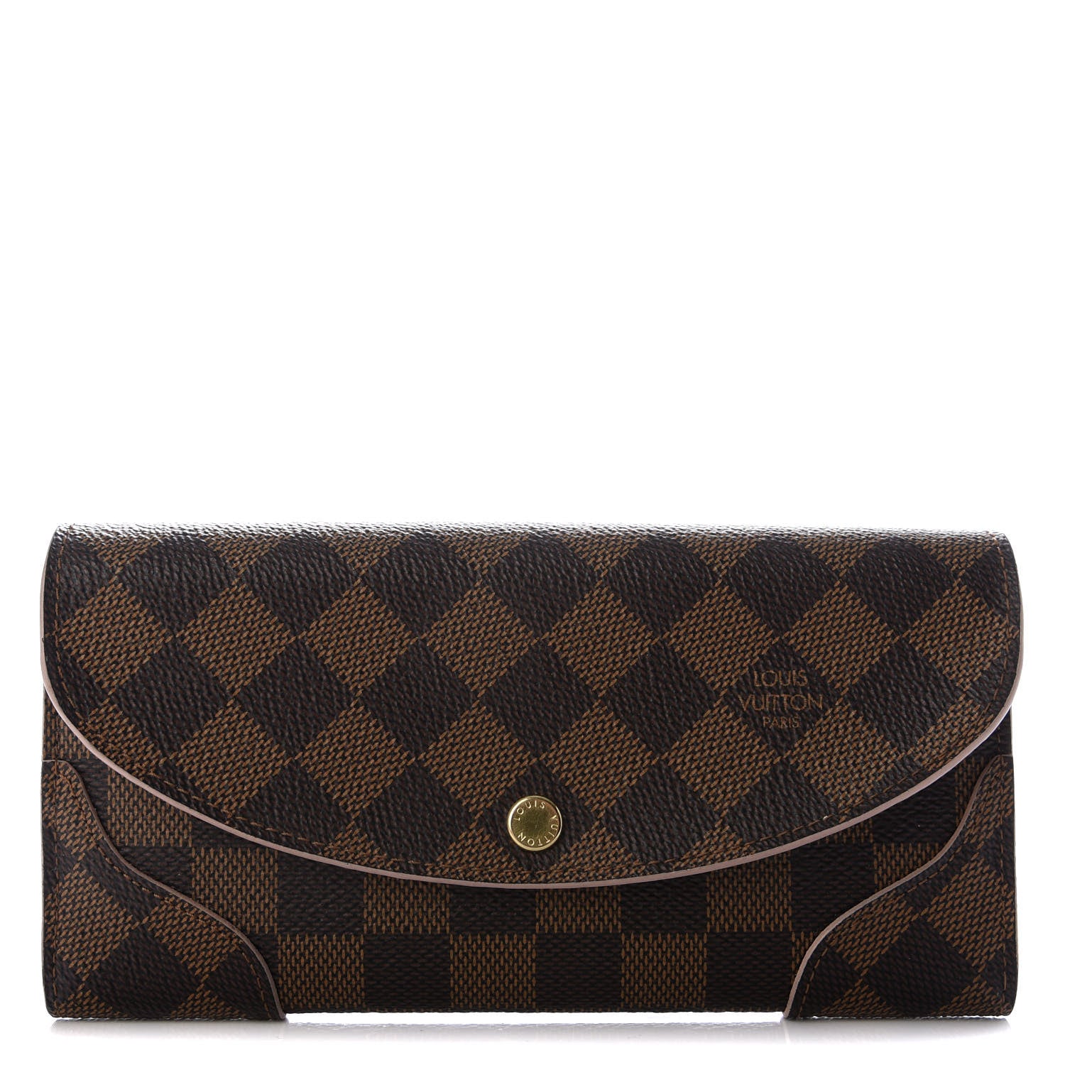 Louis Vuitton Damier Ebene Caissa Wallet Rose Ballerine 1 of 8