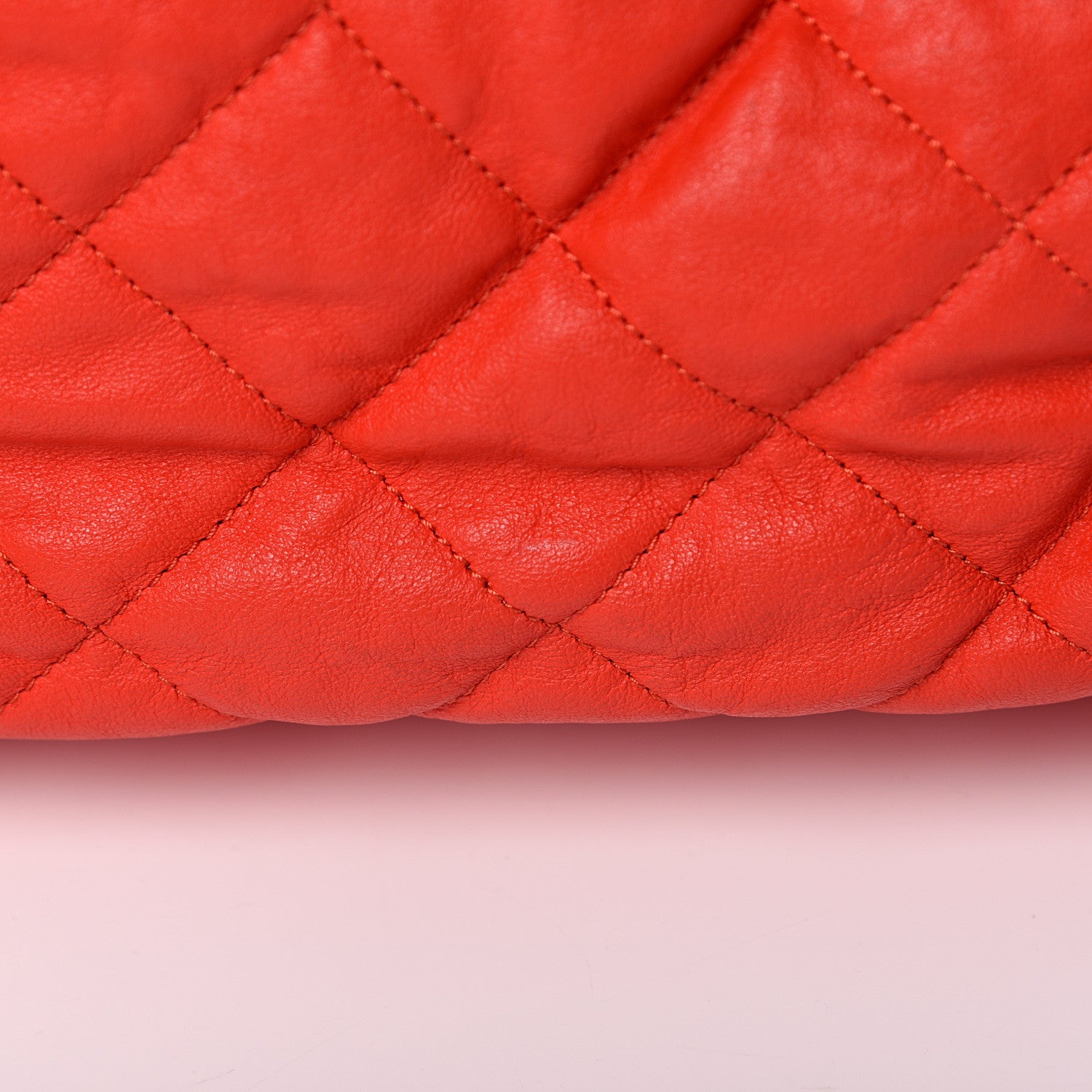 Chanel Washed Lambskin Chain Around Hobo Red 10 of 11