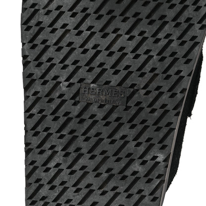 Hermes Suede Calfskin Go Mules 37 Black 8 of 11